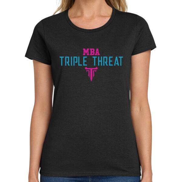 Triple Threat Basketball Ladies Heavy Cotton 100% Cotton T Shirt Thumbnail